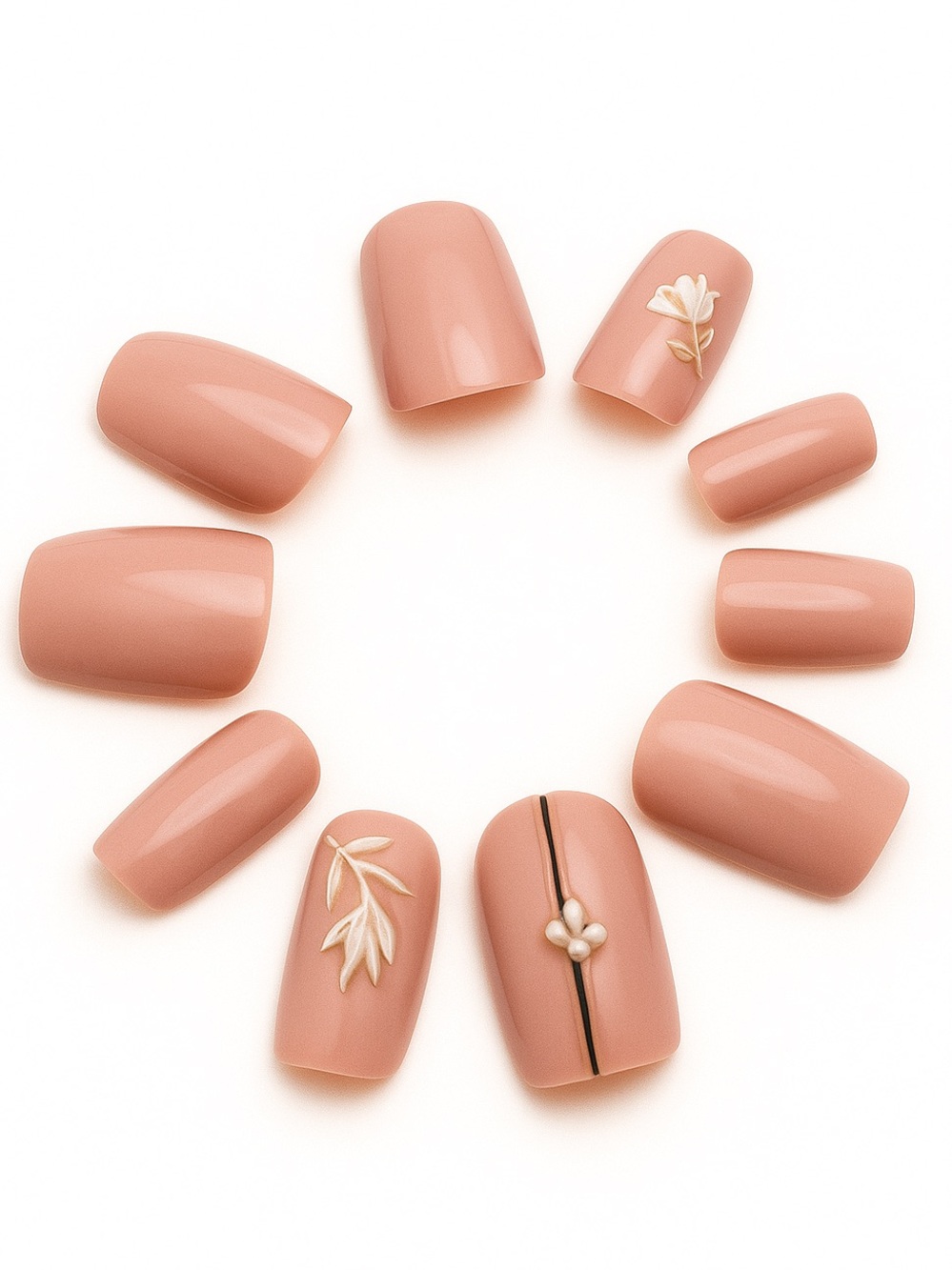 Slinky Pink: Press-On Nails